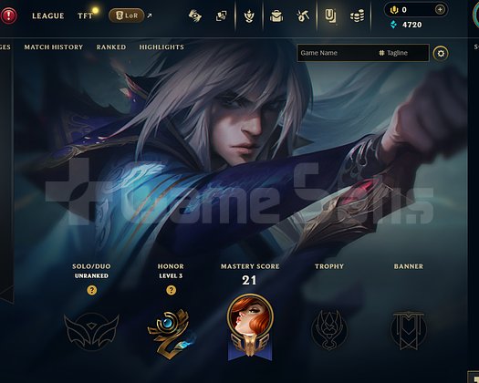 EUW Unranked | 8 Kostüm - 42 Hero | LoL Hesap