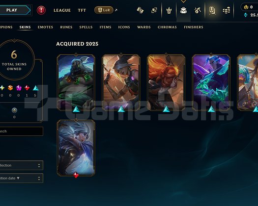 EUW Unranked | 6 Kostüm - 25K Mö | LoL Hesap
