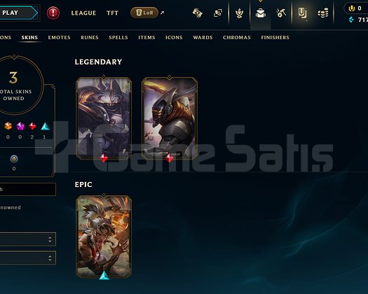 EUW Unranked | 3 Kostüm - 30 Hero | LoL Hesap