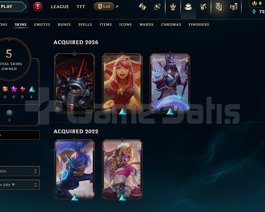 EUW Unranked | 5 Kostüm - 38 Hero | LoL Hesap