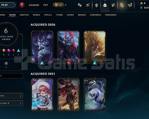 EUW Unranked | 6 Kostüm - 49 Hero | LoL Hesap