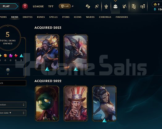 EUW Unranked | 5 Kostüm - 52 Hero | LoL Hesap