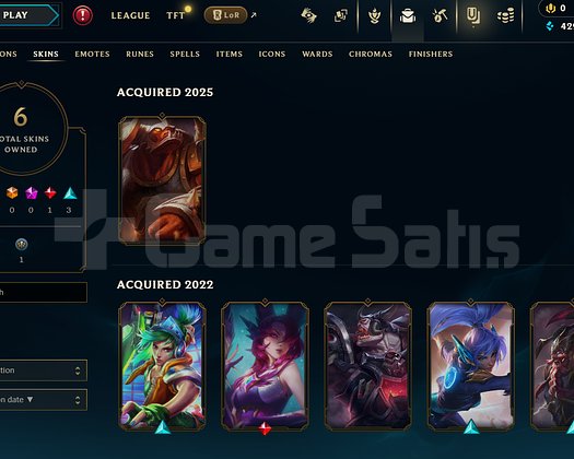 EUW Unranked | 6 Kostüm - 35 Hero | Dereceli Hazır