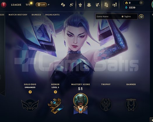 EUW Unranked | 6 Kostüm - 34 Hero | LoL Hesap