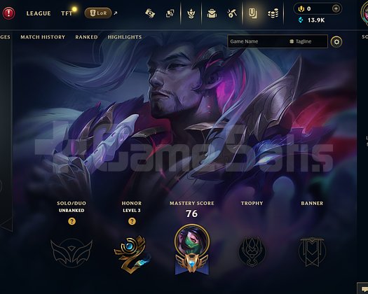 EUW Unranked | 4 Kostüm - 46 Hero | LoL Hesap