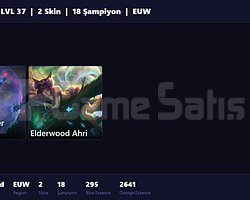 EUW / 37 LVL + 2 SKİN + UNRANKED !!