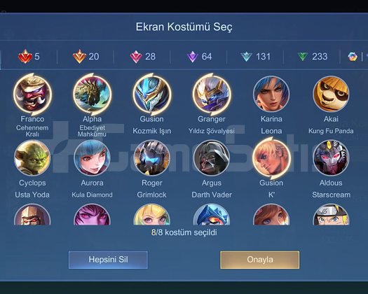 İLK SAHİBİNDEN 5 LEGEND - MEGA2-512 KOSTÜM