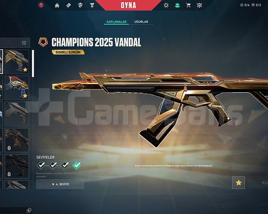 2025 CHAMPİONS SETLİ BOLCA SKİNLİ UYGUN HESAP