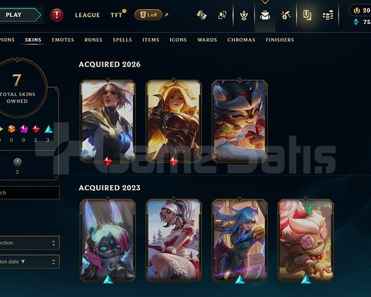 EUW Silver 4 | 7 Kostüm - 58 Hero | LoL Hesap