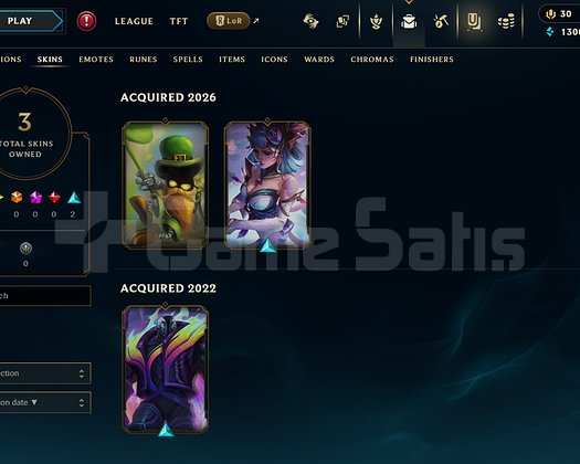 EUW Unranked | 3 Kostüm - 29 Hero | LoL Hesap