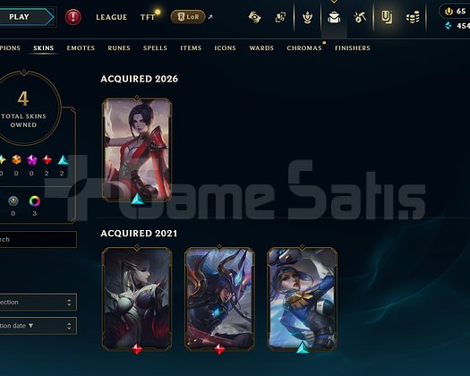 EUW Unranked | 4 Kostüm - 29 Hero | LoL Hesap