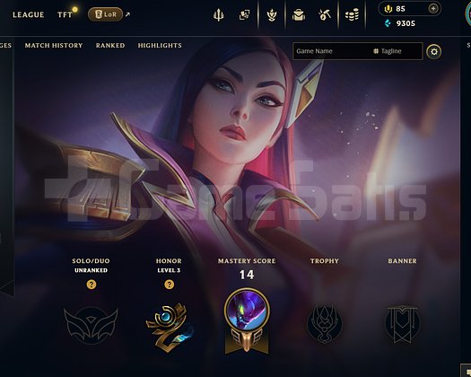 EUW Unranked | 3 Kostüm - 35 Hero | LoL Hesap