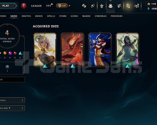 EUW Unranked | 4 Kostüm - 58 Hero | LoL Hesap