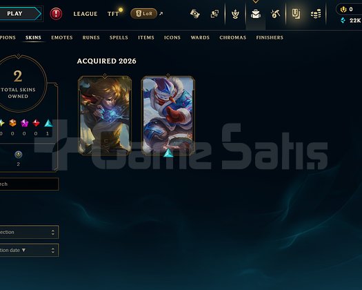 EUW Unranked | 2 Kostüm - 22K Mö | LoL Hesap