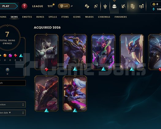 EUW Unranked | 7 Kostüm - 10K Mö | LoL Hesap