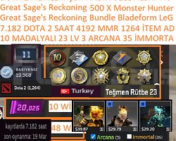10 MADALYALI 23 LV 7.182 DOTA 2 4192 MMR 3 ARCANA