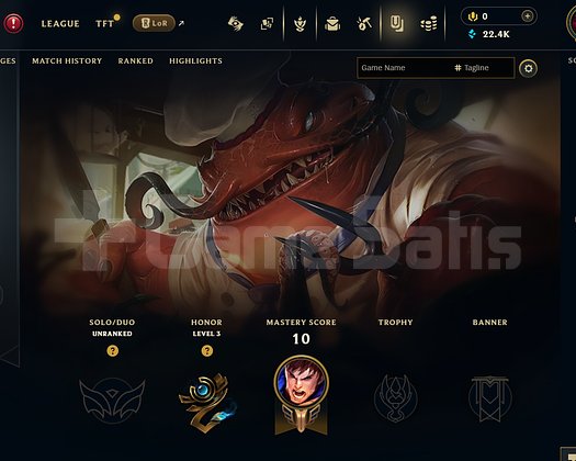 EUW Unranked | 3 Kostüm - 22K Mö | LoL Hesap