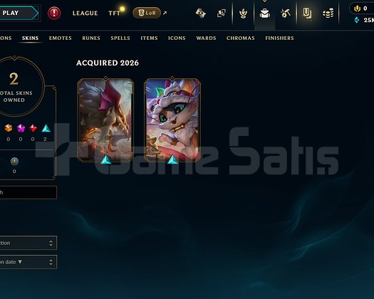 EUW Unranked | 2 Kostüm - 25K Mö | Dereceli Hazır