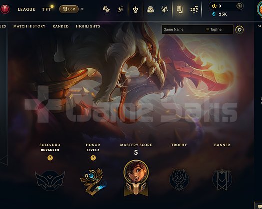 EUW Unranked | 2 Kostüm - 25K Mö | Dereceli Hazır