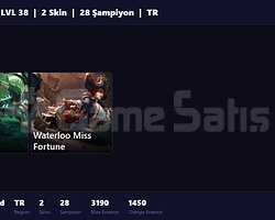 TR / 38 LVL + 2 SKİN + FRESH + UNRANKED !!
