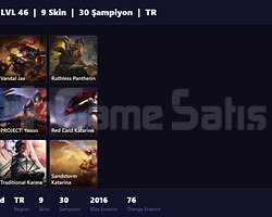 TR / 46 LVL + 9 SKİN + DEMİR MMR !!