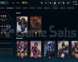 EUW Zümrüt 1 | 723 Lv | Full Şampiyon | 189 Kostüm