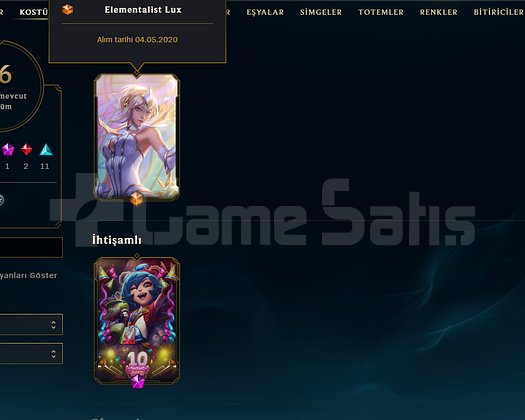 Elementalist LUX +25 skin SİLVER 4