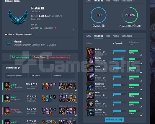 EUW PLAT 3 60 WR +30 -10