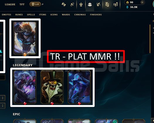 TR / 118 LVL + 34 SKİN + PLAT MMR !!
