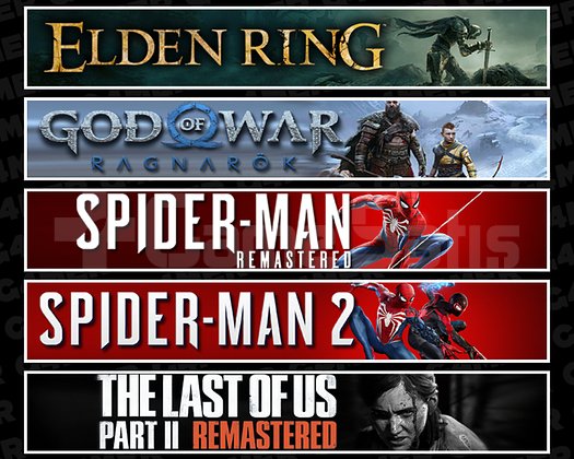 Elden + Ragnarök + Spider 1 + Spider 2 + TLOU2