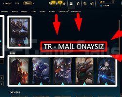 TR / 94 LVL + 18 SKİN + GÜMÜŞ 3 + MAİL ONAYSIZ !!