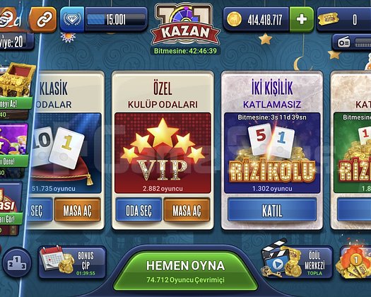 101 plus okey hesabı 400 m çip 20 sv