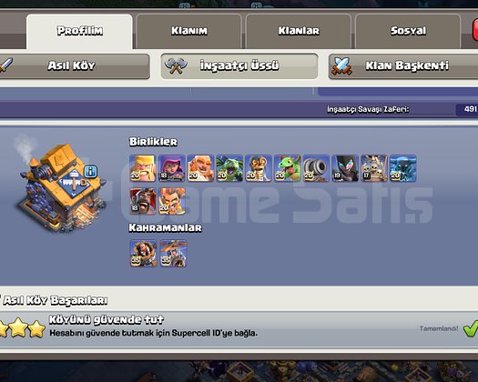 Clash of clans bb 18 belediye 18 Max yakın hesap