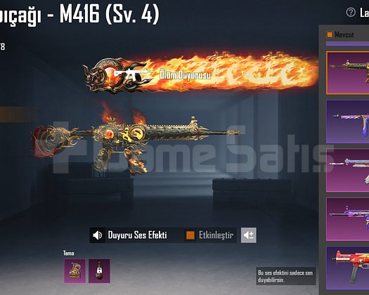PUBG hesap 26 seviye 5 yılık M416 4 seviye