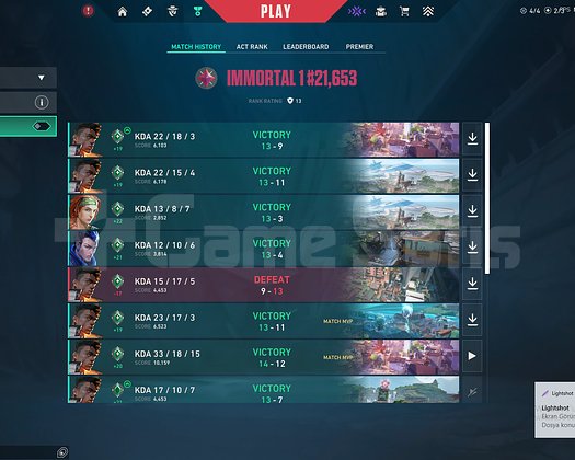 immortal 1 fresh hesap mainlemelik