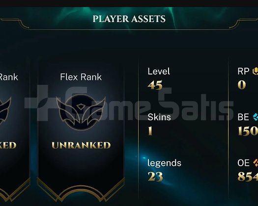 NA UNRANKED - +15K MAVI OZ - +1 SKIN - GÜVENLİ