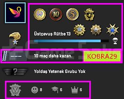 FACEİT+10K OYUN+ 7 MADALYA 298 WİN 968 SAAT SEÇKİN