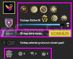 FACEİT+ 7 MADALYA 311 WİN 972 SAAT SEÇKİN