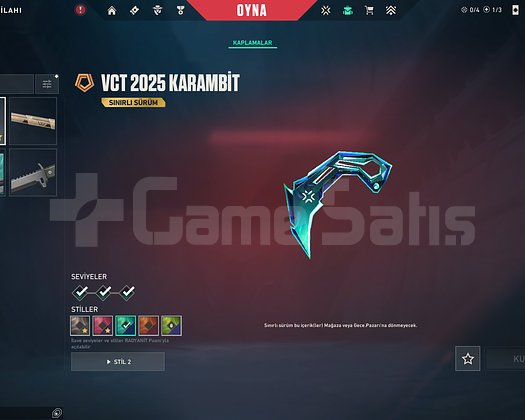 VCT 2025 KARAMBİT + TR HESAP