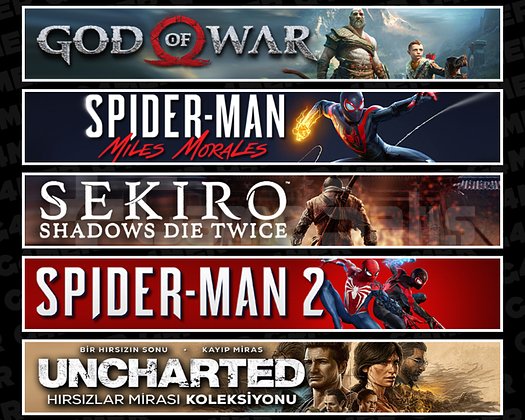 GOW + Miles + Sekiro + Spider 2 + Uncharted
