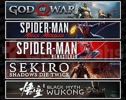 GOW + Miles + Spider 1 + Sekiro + Wukong