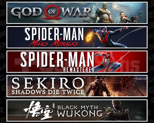 GOW + Miles + Spider 1 + Sekiro + Wukong