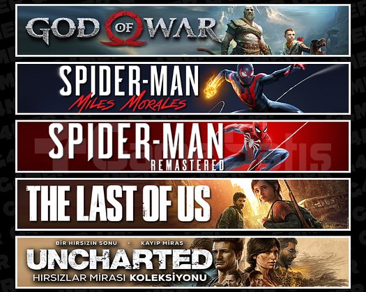GOW + Miles + Spider 1 + TLOU1 + Uncharted
