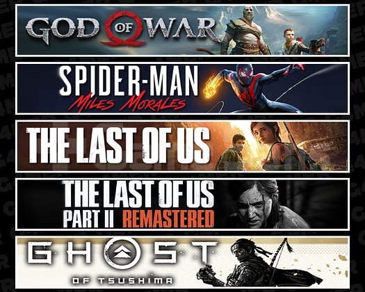 GOW + Miles + TLOU1 + TLOU2 + Tsushima