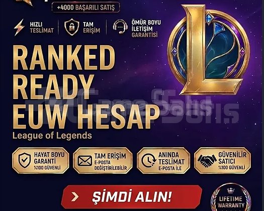 EUW + RANED READY + MAİL DEĞİŞEN + HANDMADE HESAP