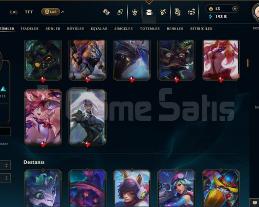 614 LVL + 240 KOSTÜM + 172 HERO + PLATİN 4 + MAİL!