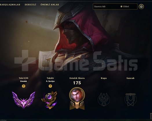 WEST MASTER YÜKSEK MMR +33LP GAINLI HESAP