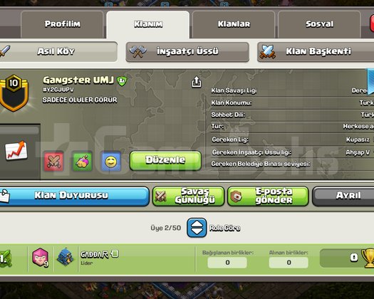 10 LVL KLAN güzel isimli GANGSTER UMJ