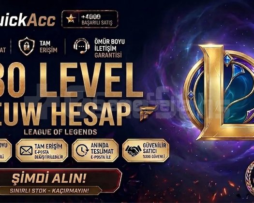 EUW + UNRANKED + MAİL DEĞİŞEN + HANDMADE HESAPLAR