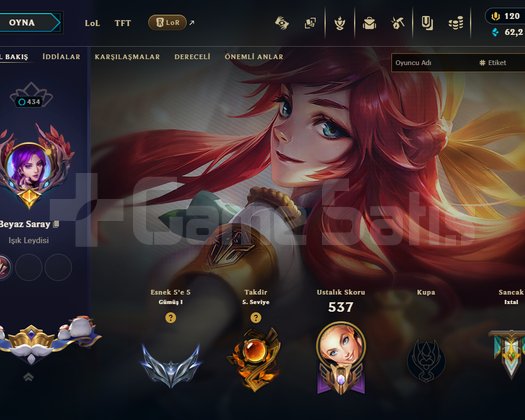 434 LEVEL TERTEMİZ LOL HESABI